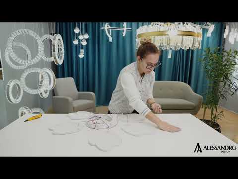 LED полилей със 73W дистанционно управление на лалета, 5 венчелистчета, студена/гореща/неутрална светлина, нестабилна, бяла