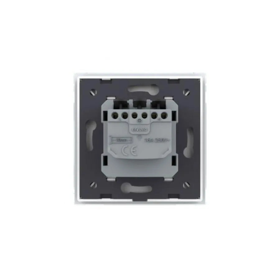 Schuko Schuko гнездо, винтови терминали, стъклена рамка, злато, ливоло