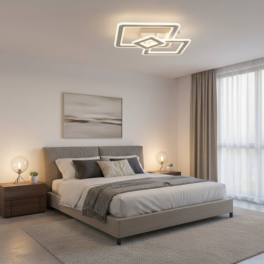 LED полилей Horetensia с дистанционно управление, 116 W, димиране, топла/неутрална/студена светлина, бели LED полилеи с дистанционно управление Заглавие по подразбиране Alessandro Design