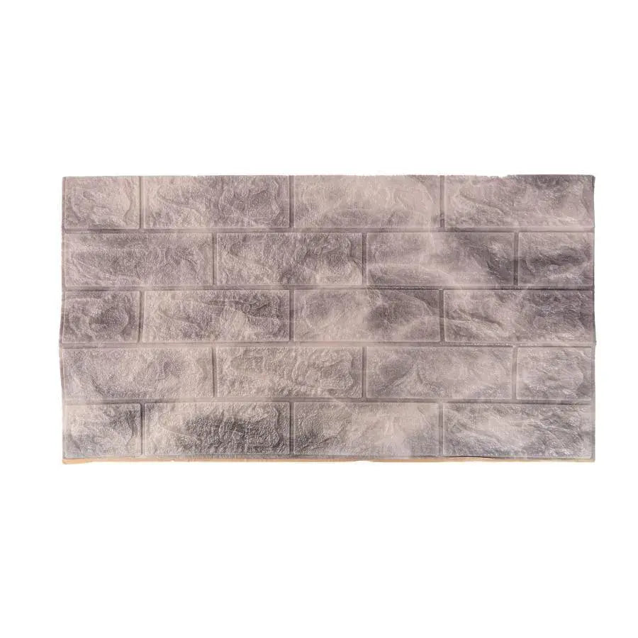 Задайте 10D 3D самоадхезивни сиви тухли от мека пяна, 77cm x 70cm x 6mm