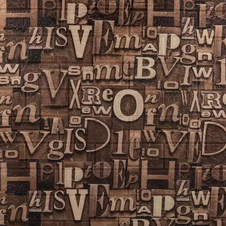 Задайте 10D 3D самостоятелно кафяво в мека пяна, 80cmx70cmx6mm, светлокафяви букви