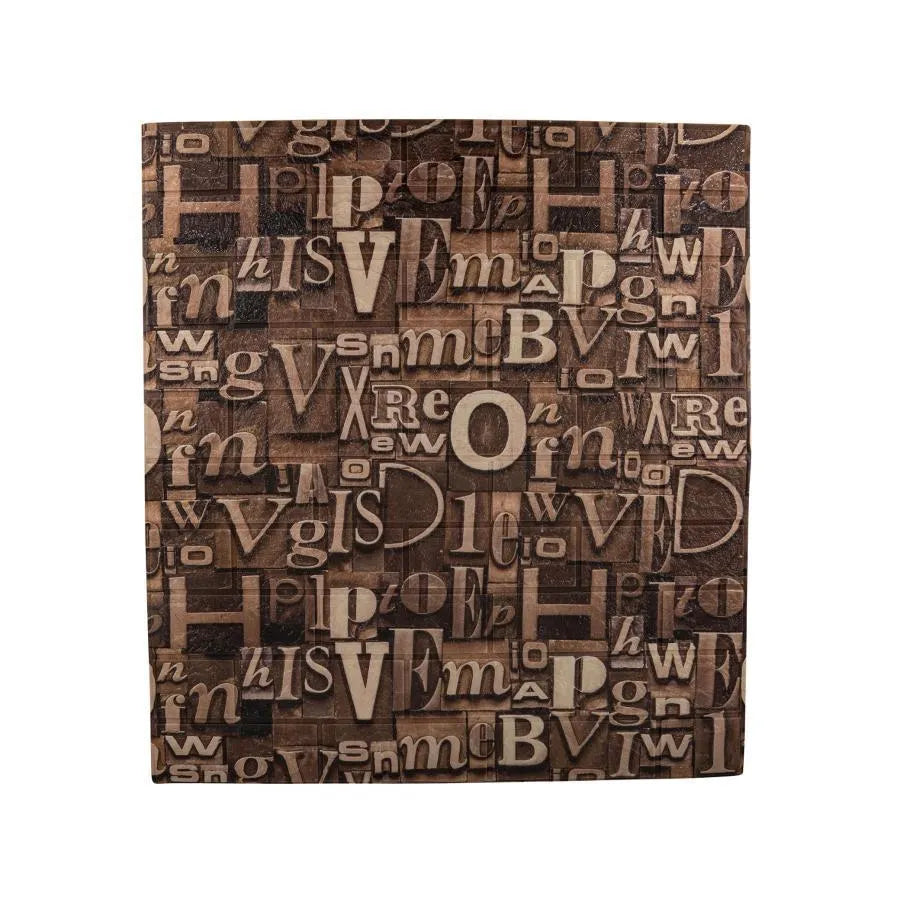 Задайте 10D 3D самостоятелно кафяво в мека пяна, 80cmx70cmx6mm, светлокафяви букви