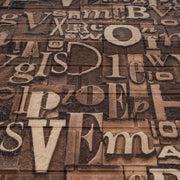 Задайте 10D 3D самостоятелно кафяво в мека пяна, 80cmx70cmx6mm, светлокафяви букви