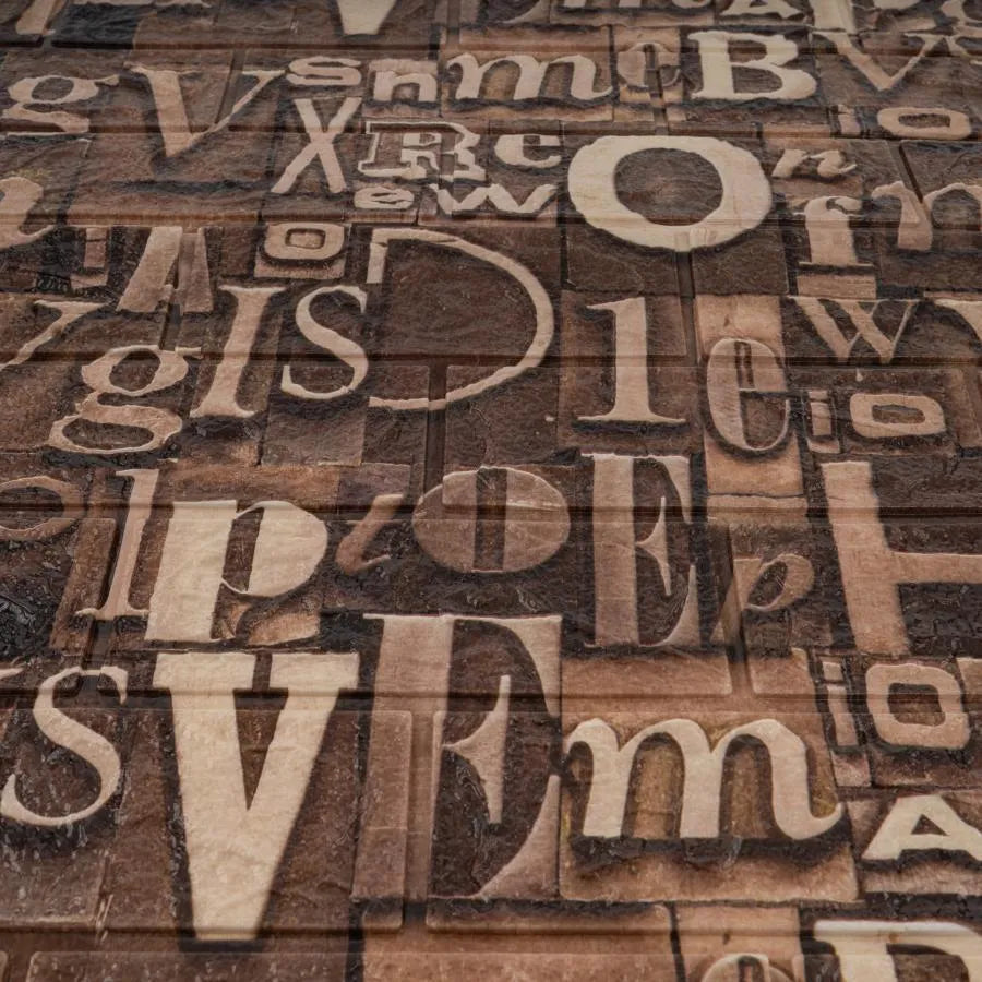 Задайте 10D 3D самостоятелно кафяво в мека пяна, 80cmx70cmx6mm, светлокафяви букви