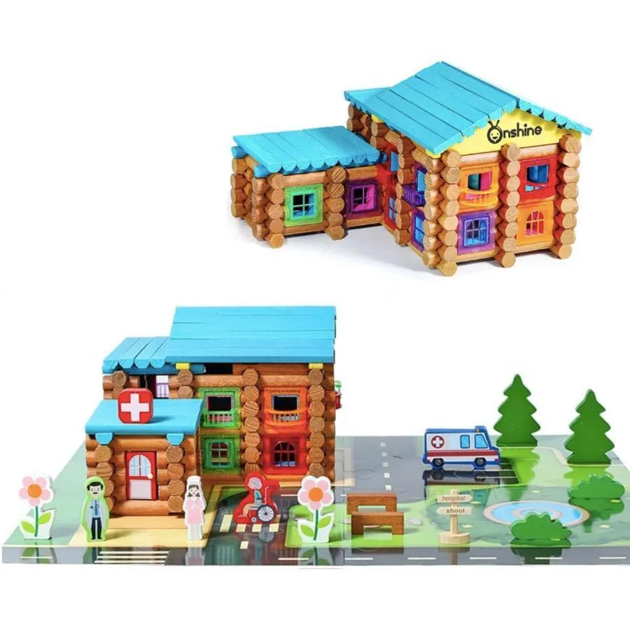 Болница тип пъзел, 240 броя, многоцветно, дърво