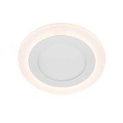 Кръгло LED петно, 9W, 3000k/6500K, три функции, бяло, бяло