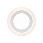 Кръгло LED петно, 9W, 3000k/6500K, три функции, бяло, бяло