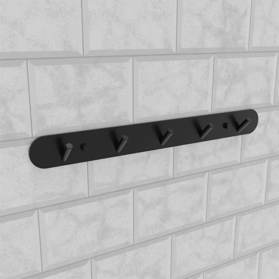 Поддръжка на кърпи и аксесоари за баня 37 см черен алуминий