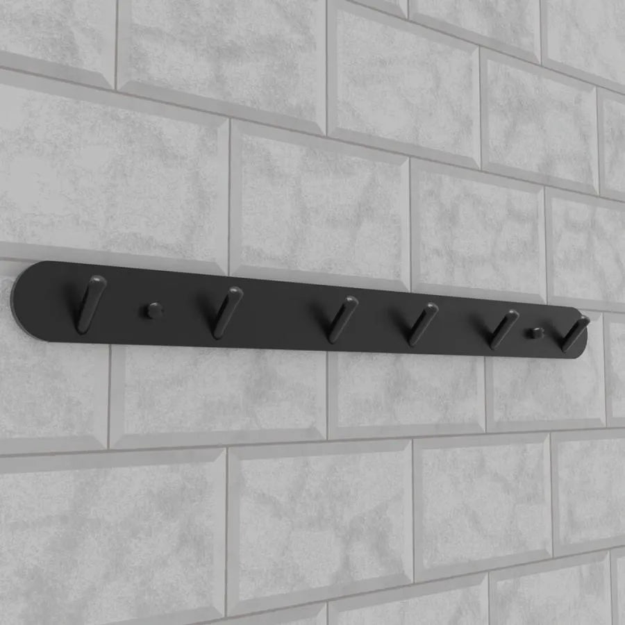 Поддръжка на кърпи и аксесоари за баня 45 см черен алуминий