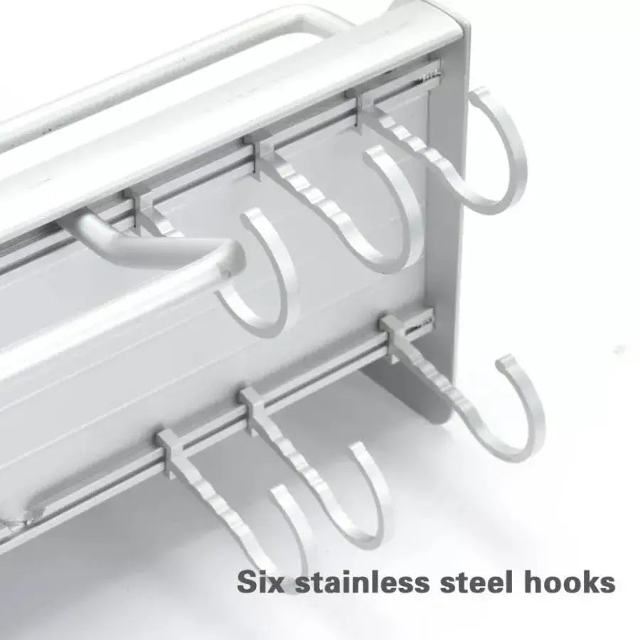 Метална поддръжка за кухненски прибори, сатен, метал