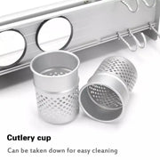 Метална поддръжка за кухненски прибори, сатен, метал