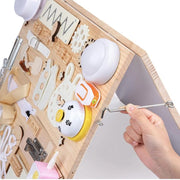 Монтесори Многофункционална образователна магнитна маса с любовници, 8 кариоци, дърво и пластмаса