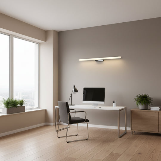 LED стенна лампа, COMO, 7W, линейна, топла/неутрална/студена светлина, хром Вътрешни стенни лампи Заглавие по подразбиране Alessandro Design