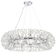 CHANDELIER CRYSTAL SEGOVIA MAGNO 5X E14, DIEMEMER 60 cm, лъскаво сребро, регулируема височина