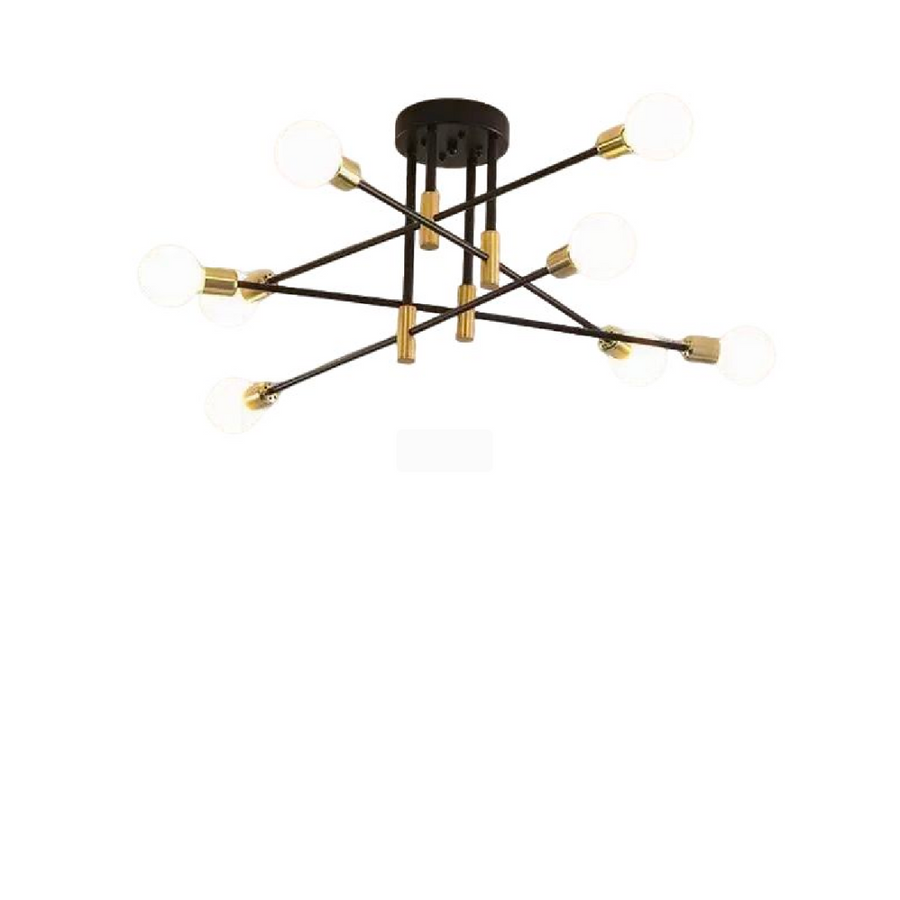 Модернистичен полилей Hexa 8 Duo, 8x E27, Black and Gold, Modern Design