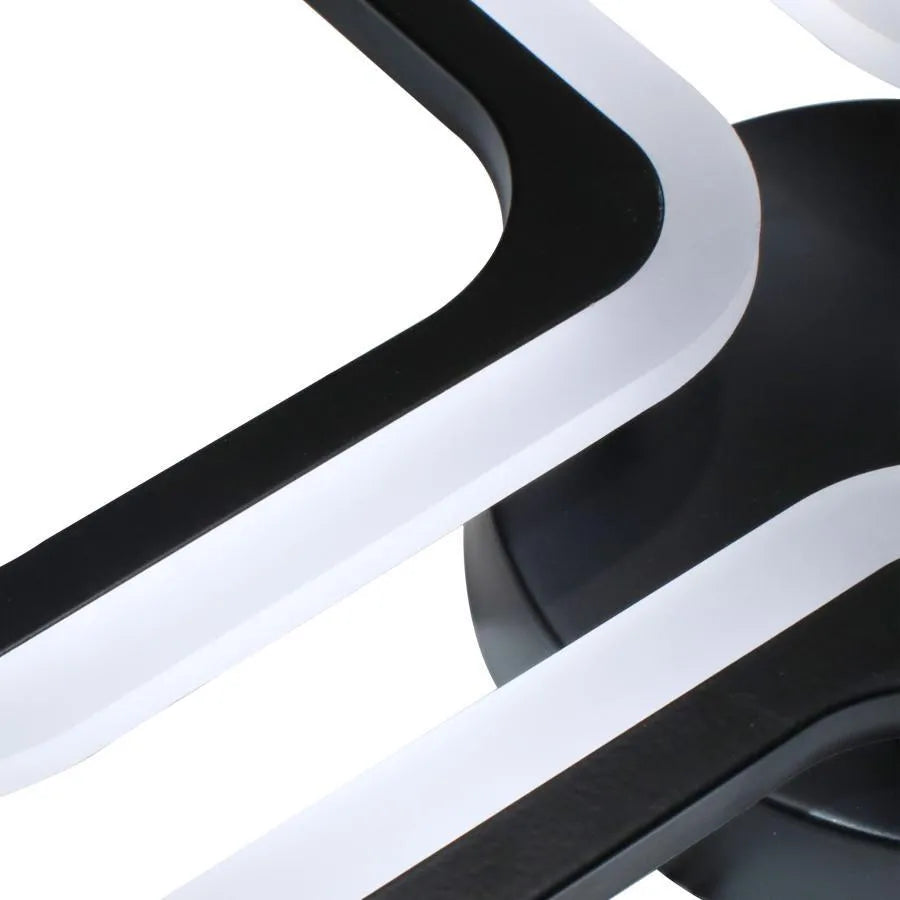 LED LED PULSARIS 32W, 3 квадрата, студена/гореща/неутрална светлина, черно