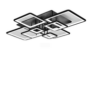 LED полилей с дистанционно управление, ела, 8 квадрата, 203W, студена/гореща/неутрална светлина, нестабилна, черна