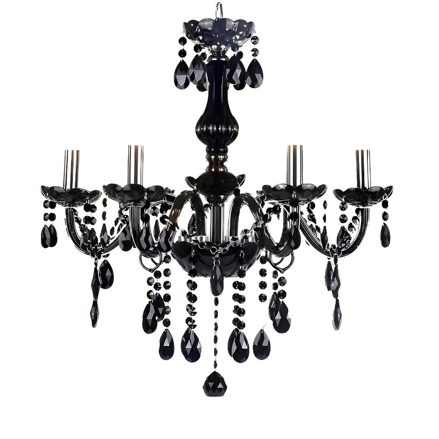 Alnwick Crystal Chandelier Eleganza, 5xe14, диаметър 48 cm, черен, регулируема височина