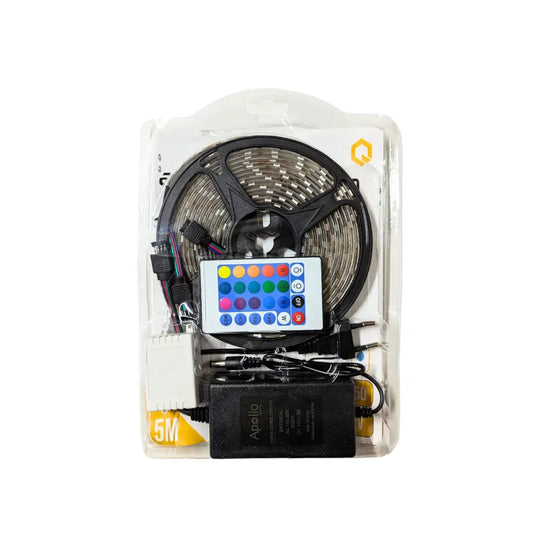 Комплект LED лента 5050 5M с дистанционно управление, RGB, 10W/M, 5M, IP44