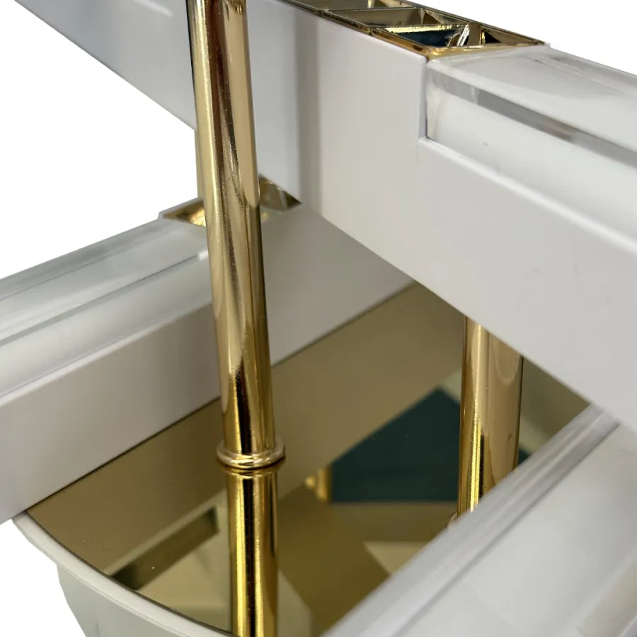 LED полилей с дистанционно управление Makoto 144W, 6 елемента, линейна, студена/гореща/неутрална светлина, нестабилна, златисто бяла