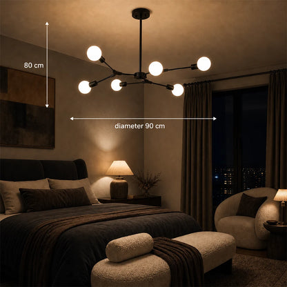 Полилей Architek Hexa, 6xE27, 90x80, черен, метал - 01_LC368-6BK.png