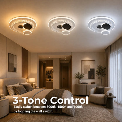 LED полилей с кристал HELIOX, 37W, 4 кръга, Студена/Топла/Неутрална светлина, Черен - 01_LL653-300BK.png