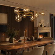 Полилей VENERE Luce, 3 кръга, 7xG9, злато, метал, регулируема височина - 01_LC811-7.png