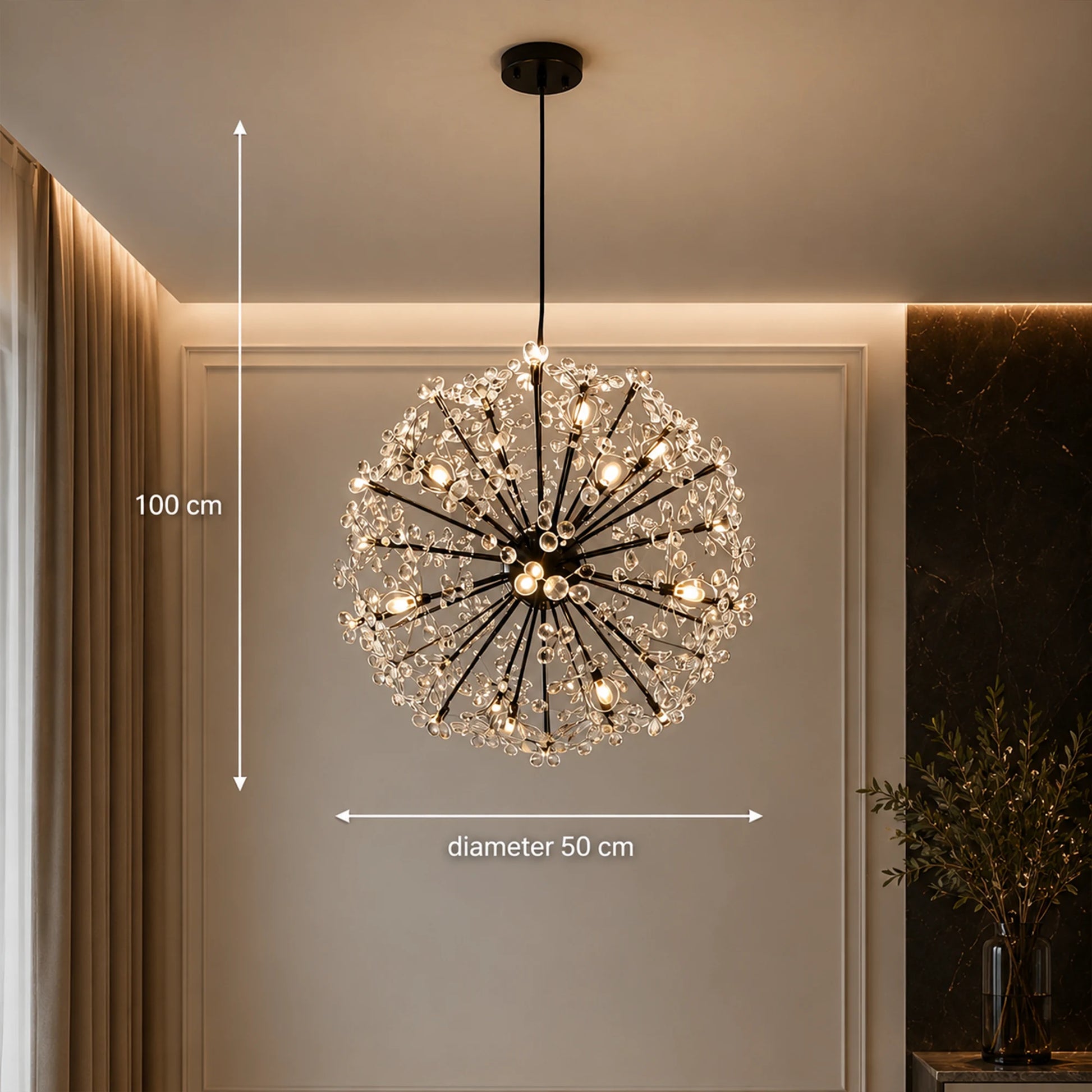 Candelabru Cristal PETERHOF Eleganza, Ø50cm, 18x G4, Diametru 49cm, Negru - 02_CC167-400BK.png