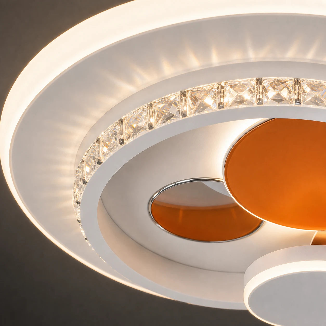 LED полилей с кристал HELIOX, 40W, 4 кръга, Студена/Топла/Неутрална светлина, Бял - 02_LL653-300OR.png