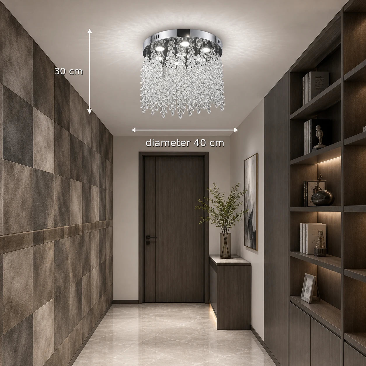 Кристален LED полилей LLC210/400CH кръгъл, 22W, студена/топла/неутрална светлина, кристал, блестящ хром - 02_LLC210-400CH.png
