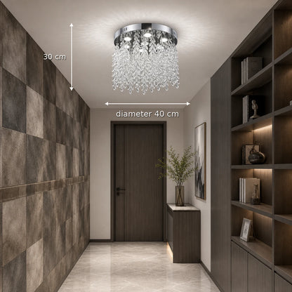 Кристален LED полилей LLC210/400CH кръгъл, 22W, студена/топла/неутрална светлина, кристал, блестящ хром - 02_LLC210-400CH.png
