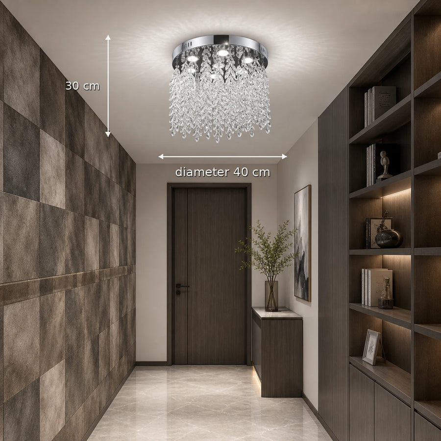 Кристален LED полилей LLC210/400CH кръгъл, 22W, студена/топла/неутрална светлина, кристал, блестящ хром - 02_LLC210-400CH.png