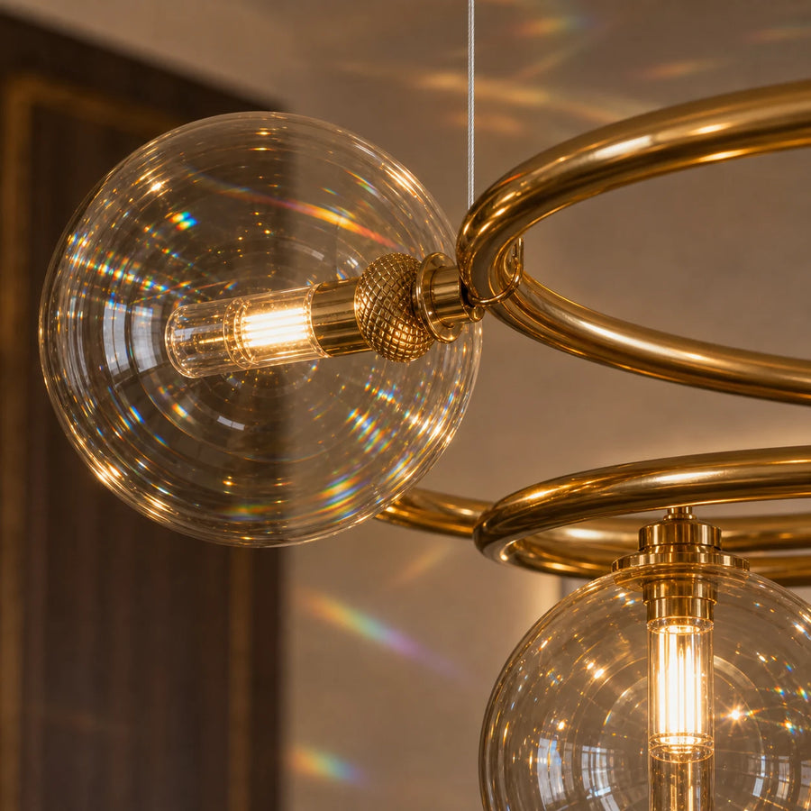 Полилей VENERE Luce, 3 кръга, 7xG9, злато, метал, регулируема височина - 02_LC811-7.png