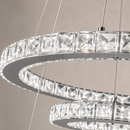 Окачен LED полилей с дистанционно управление и кристал PRISM LUMORA 63W, 3 кръга, Студена/Топла/Неутрална светлина, Димируем, Блестящ хром, Регулируема височина - 04_LLC131-3CH.png