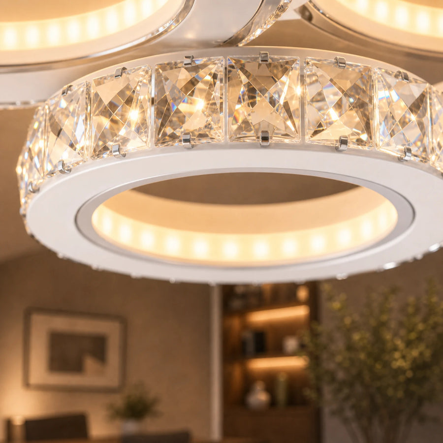 LED полилей с дистанционно управление и кристал NOVA ROTONDA RGB 82W, 4 кръга, Студена/Топла/Неутрална светлина, Димируем, Бял - 04_LT073-4WH.png