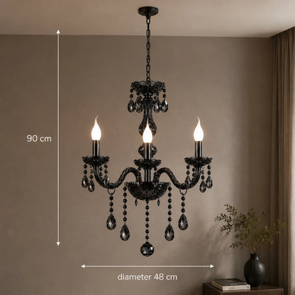 Кристален полилей ALNWICK Eleganza, 5xE14, диаметър 48 см, черен, регулируема височина - 05_CC125-5BK.png