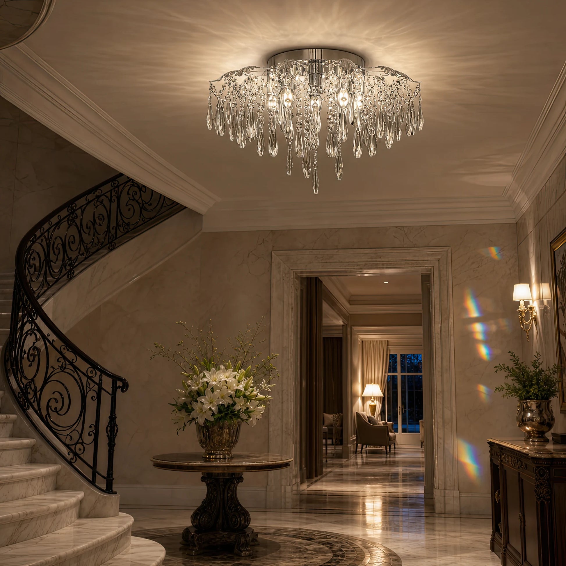 Кристален полилей LUMIRA Eleganza, 5x E14, диаметър 48 см, блестящ хром - 06_CC9221-5CH.png