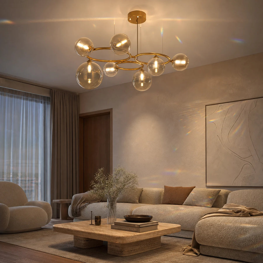 Полилей VENERE Luce, 3 кръга, 7xG9, злато, метал, регулируема височина - 04_LC811-7.png