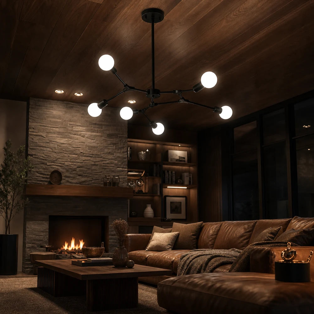 Полилей Architek Hexa, 6xE27, 90x80, черен, метал - 07_LC368-6BK.png