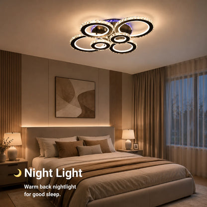 LED полилей с дистанционно управление и кристал NOVA ROTONDA RGB 145W, 6 кръга, Студена/Топла/Неутрална светлина, Димируем, Черен - 07_LT073-6BK.png