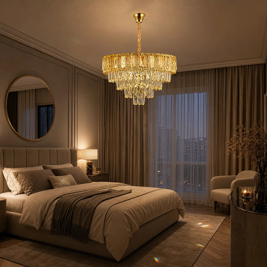 Candelabru Cristal BELVEDERE Eleganza 8xE14, Diametru 50cm, Auriu Lucios, Inaltime Reglabila - 08_CC912-500GD.png