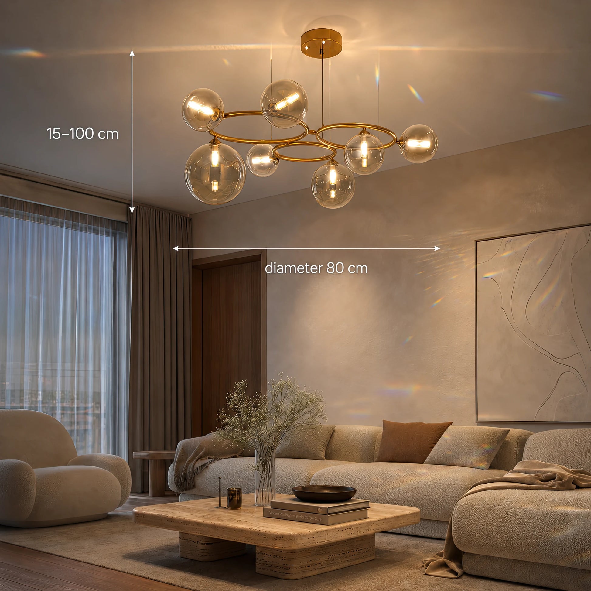 Полилей VENERE Luce, 3 кръга, 7xG9, злато, метал, регулируема височина - 05_LC811-7.png