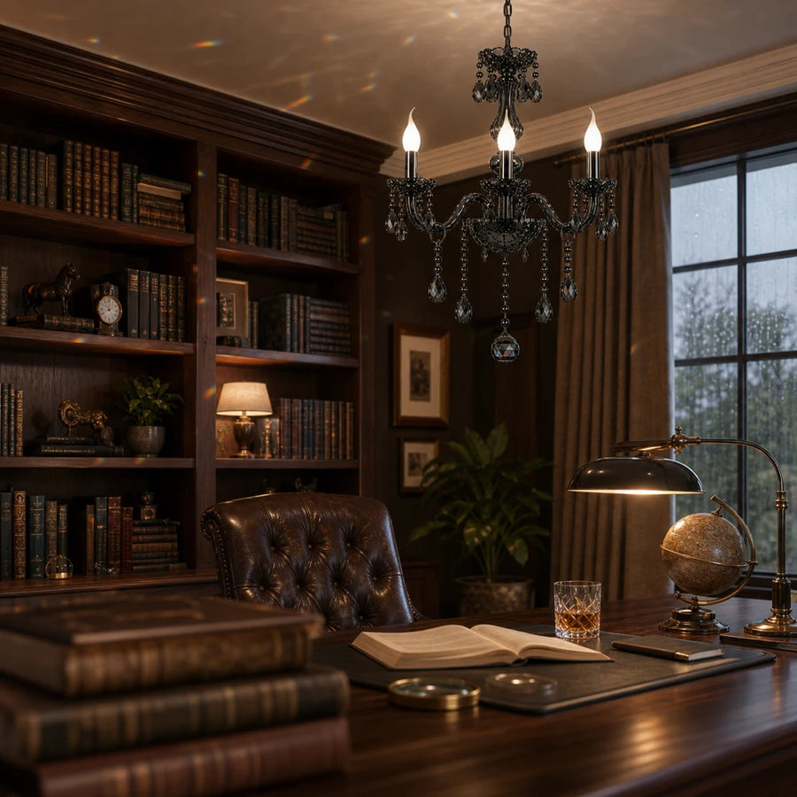 Кристален полилей AUGUST Elegance, 3xE14, диаметър 48 см, сребрист, регулируема височина - 09_CC125-3BK.png