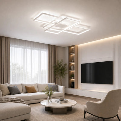 LED полилей с дистанционно управление LANDYN 78W, Студена/Топла/Неутрална светлина, Димируем, Бял
