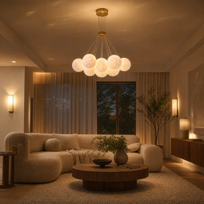 MODERN LOFT Полилей Bagliore, глобус, 9xE27, регулируема височина, злато - 11_LC816-9GD.png