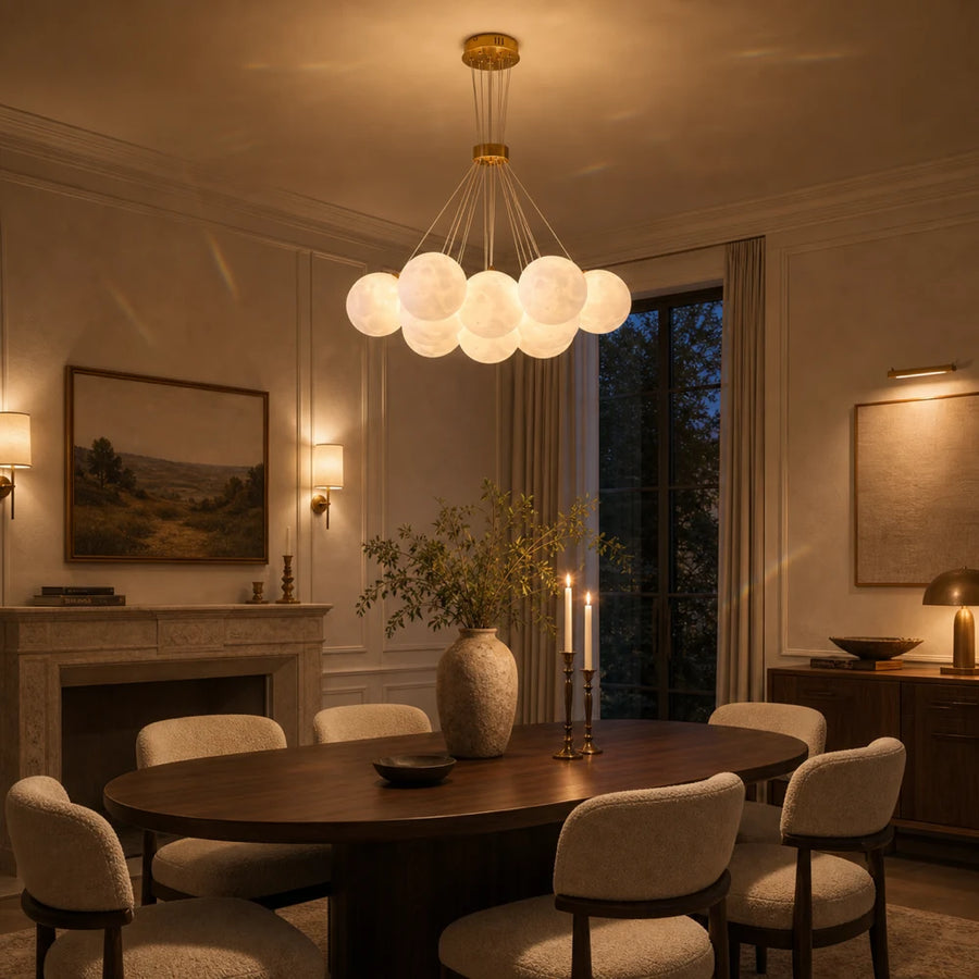MODERN LOFT Полилей Bagliore, глобус, 9xE27, регулируема височина, злато - 13_LC816-9GD.png