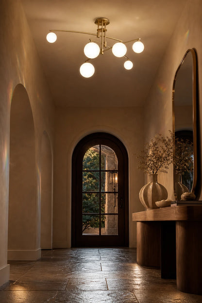 Lustra cu Abajur Rotund, PENTHOUSE Dome, 6x G9, Auriu, Metal - 13_LC825GD.png