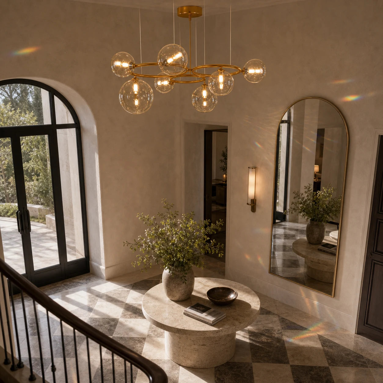 Полилей VENERE Luce, 3 кръга, 7xG9, злато, метал, регулируема височина - 08_LC811-7.png