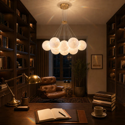 MODERN LOFT Полилей Bagliore, глобус, 9xE27, регулируема височина, злато - 18_LC816-9GD.png