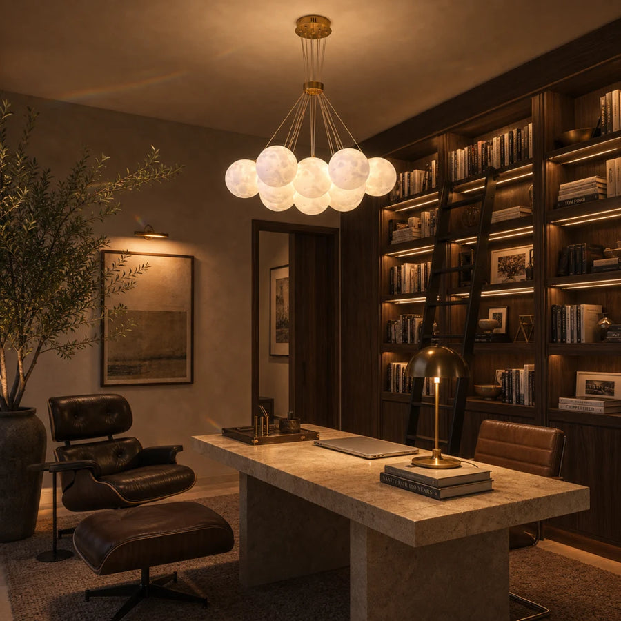 MODERN LOFT Полилей Bagliore, глобус, 9xE27, регулируема височина, злато - 19_LC816-9GD.png